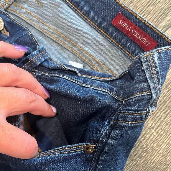 Lucky Brand Sofia Straight Jeans Mid-Rise Denim Medium Wash Blue Size 14/32 - Picture 6 of 12